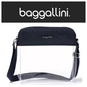 Baggallini Clear & Black Crossbody Bag — NEW!